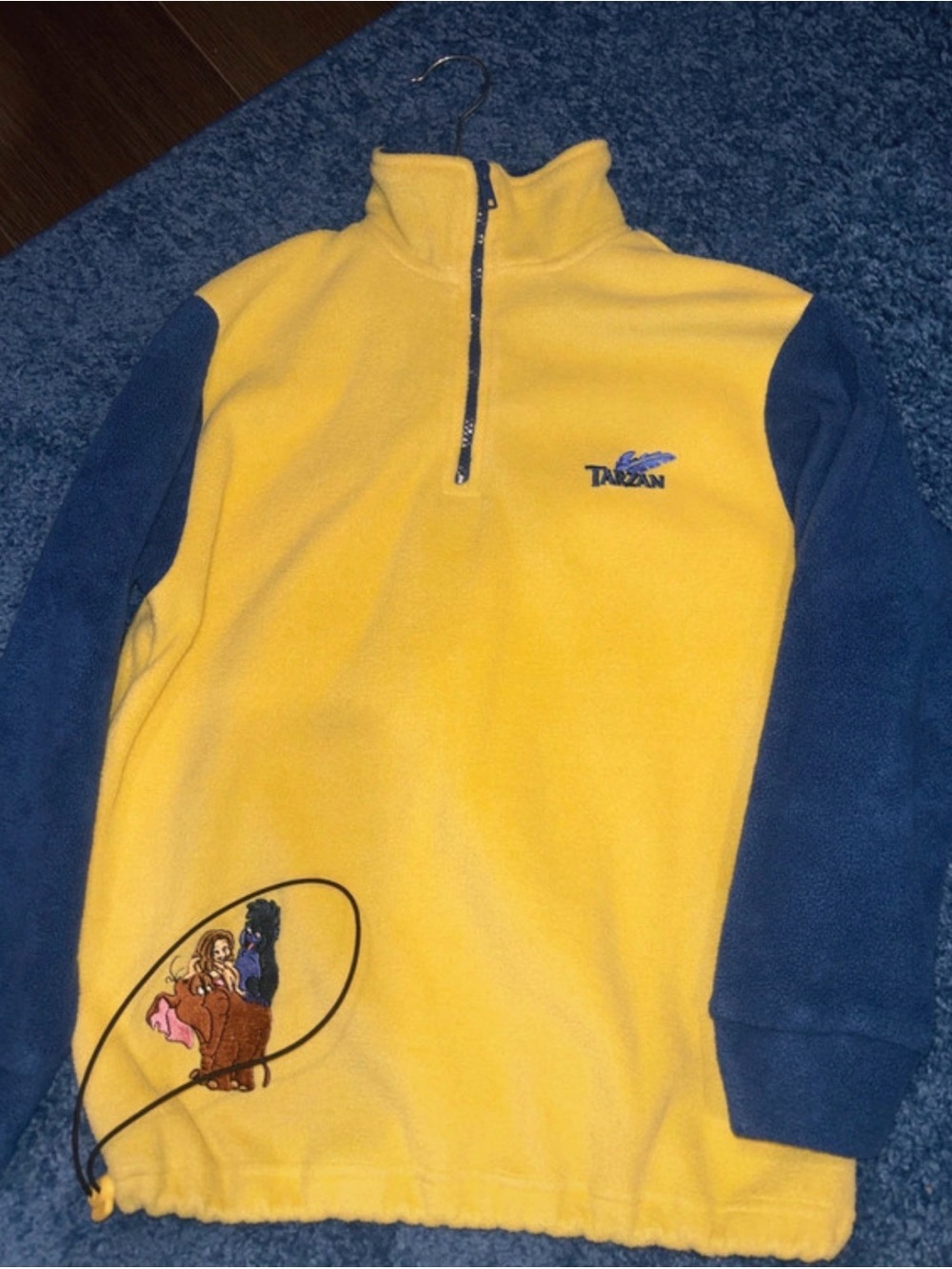 Disney Yellow & Blue Zip-Up Fleece Pullover